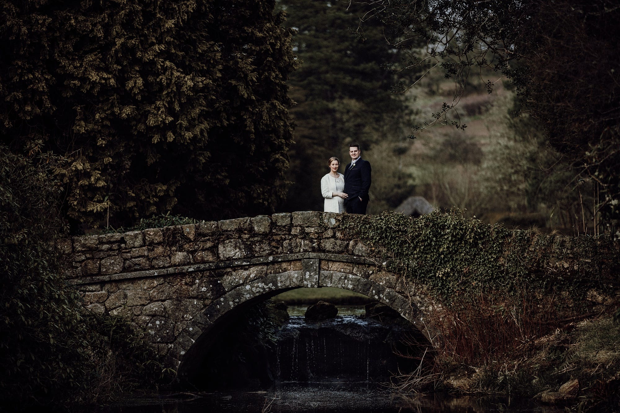 Winter elopement wedding at Bovey Castle